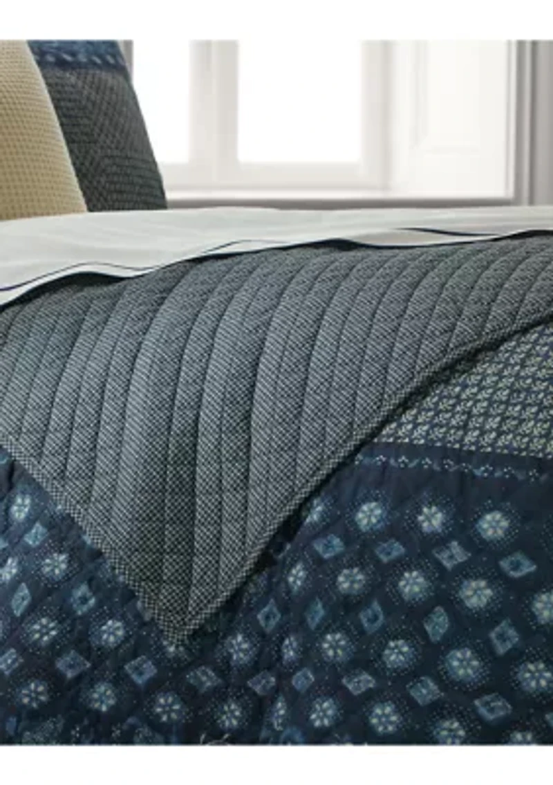 Becket Diamond-Stitched Cotton Quilt