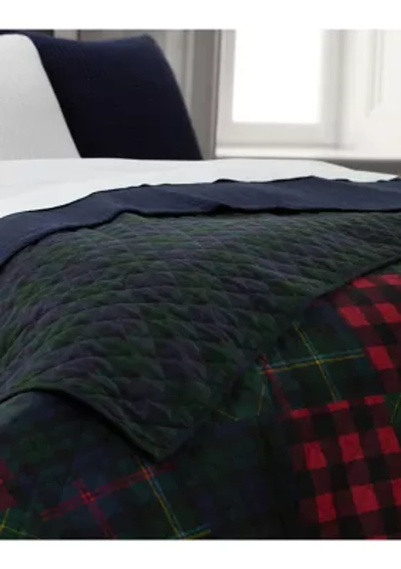 Hadley Soft Cotton Diamond-Stitch Quilt