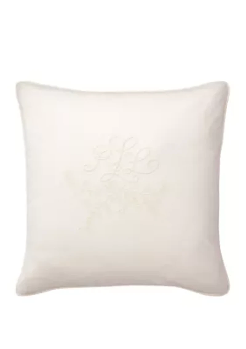 Claudia Monogram Throw Pillow