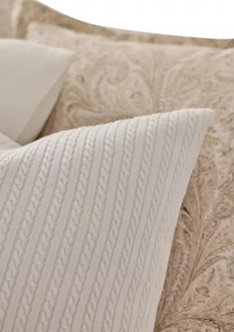 Delphine Cable-Knit Throw Pillow