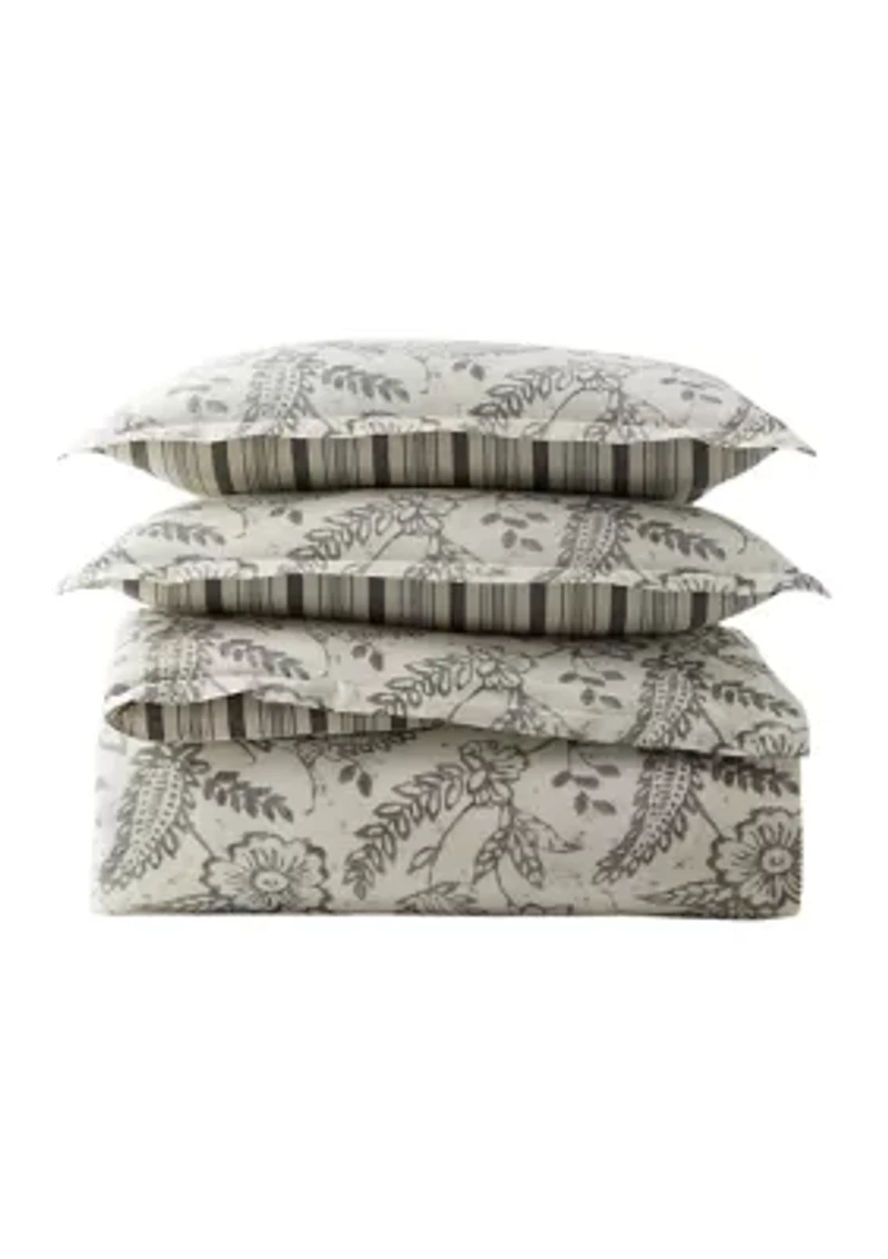 Sara Floral Paisley King Comforter Set