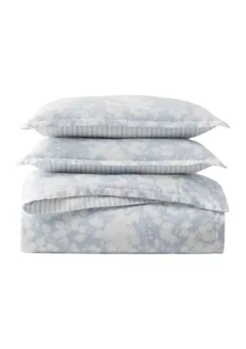 Alice Floral Cotton Sateen King Duvet Cover Set