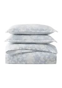 Alice Floral Cotton Sateen King Duvet Cover Set