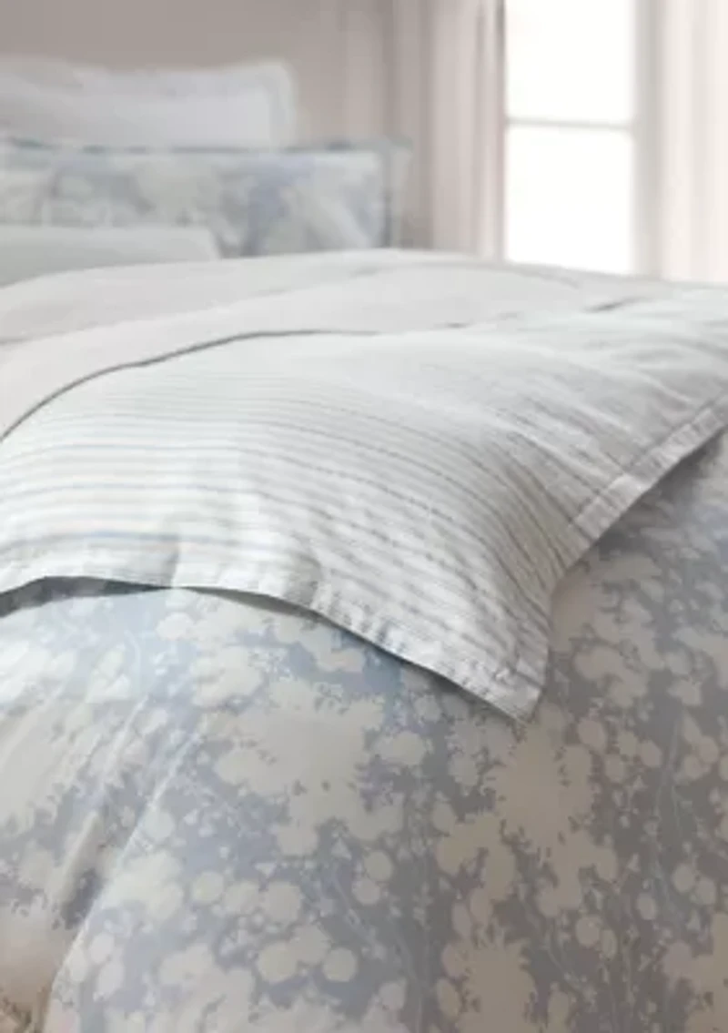 Alice Floral Cotton Sateen King Duvet Cover Set