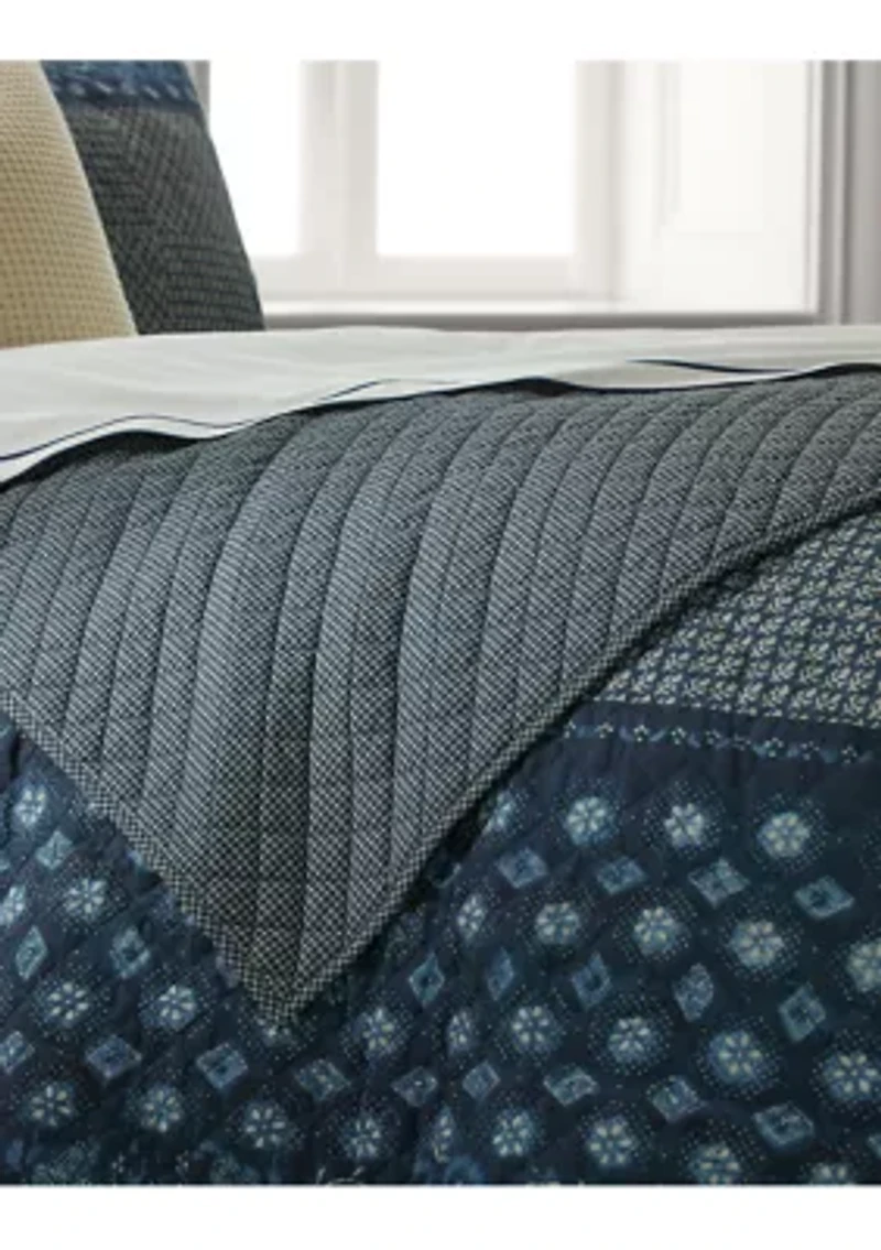 Becket Diamond-Stitched Cotton Quilt