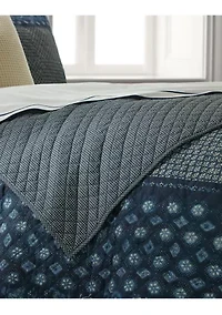 Becket Diamond-Stitched Cotton Quilt