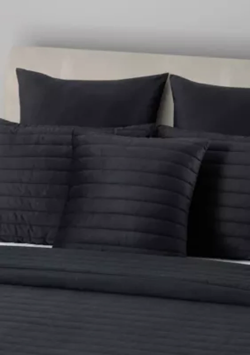 Valencia 20" Square Quilted Decorative Throw Pillow