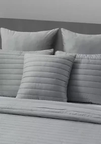 Valencia 20" Square Quilted Decorative Throw Pillow