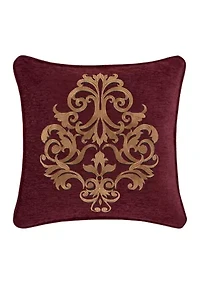 Garnet 18" Square Embellished Decorative Throw Pillow