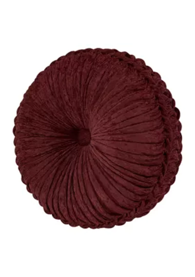 Garnet Tufted Round Decorative Throw Pillow