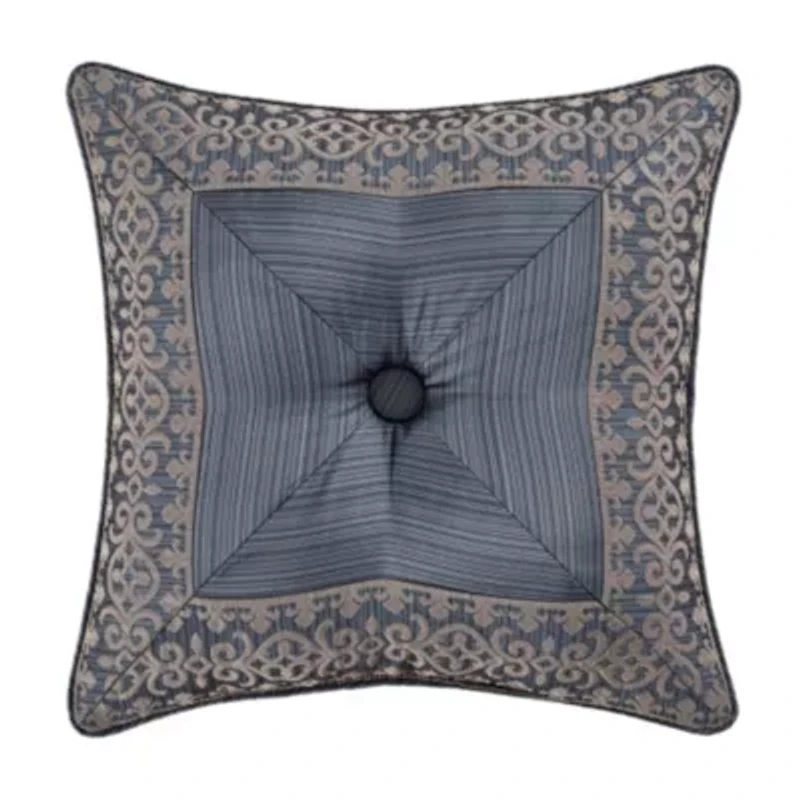 Leah 18" Square Embellished Decorative Throw Pillow