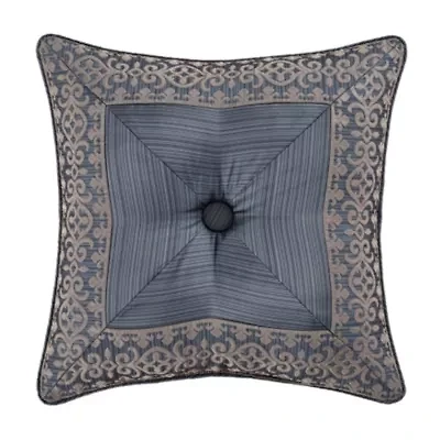 Leah 18" Square Embellished Decorative Throw Pillow
