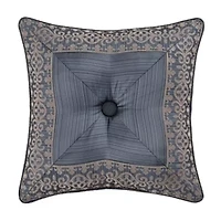 Leah 18" Square Embellished Decorative Throw Pillow