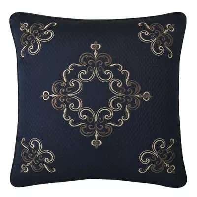 Caruso 18" Square Embellished Decorative Throw Pillow