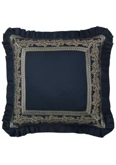 Monte Carlo 20" Square Embellished Decorative Throw Pillow