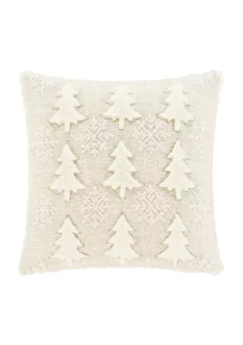 All That Glitters 18" Square Embellished Decorative Throw Pillow