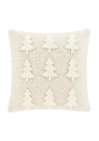 All That Glitters 18" Square Embellished Decorative Throw Pillow