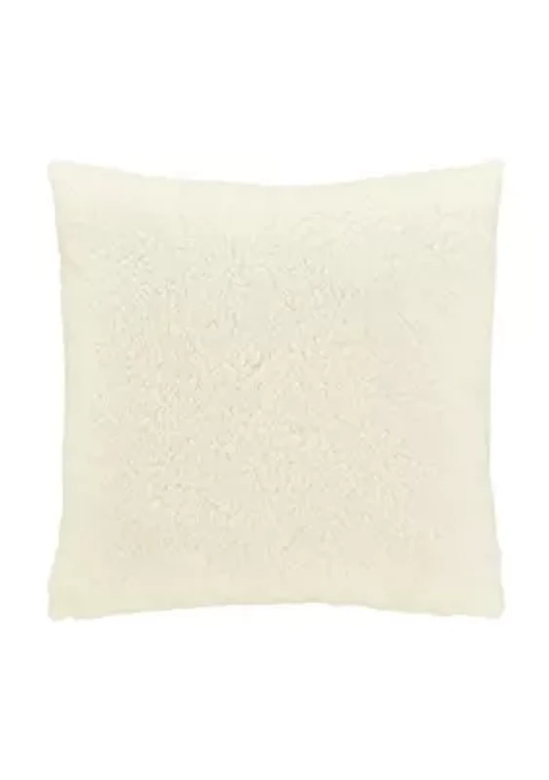 Christopher Plaid 20" Square Embellished Decorative Throw Pillow
