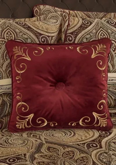 Bordeaux 18" Square Decorative Throw Pillow