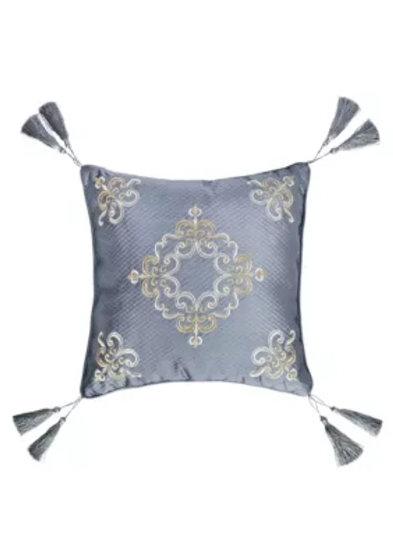 Dicaprio 18" Square Embellished Decorative Throw Pillow