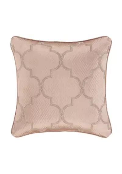 Rosewater 18" Square Embellished Decorative Throw Pillow
