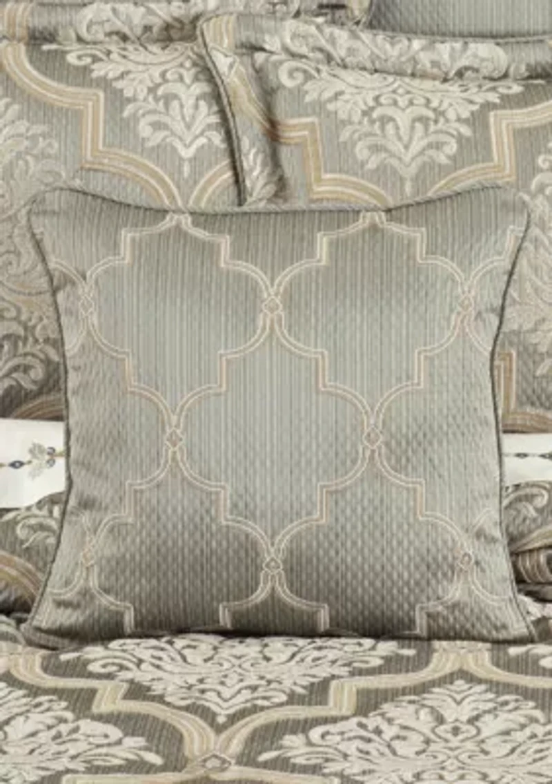Martina 18" Square Embellished Decorative Throw Pillow