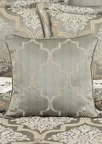 Martina 18" Square Embellished Decorative Throw Pillow