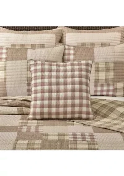Mayfair Quilt 18" Square Quilted Decorative Throw Pillow