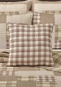 Mayfair Quilt 18" Square Quilted Decorative Throw Pillow