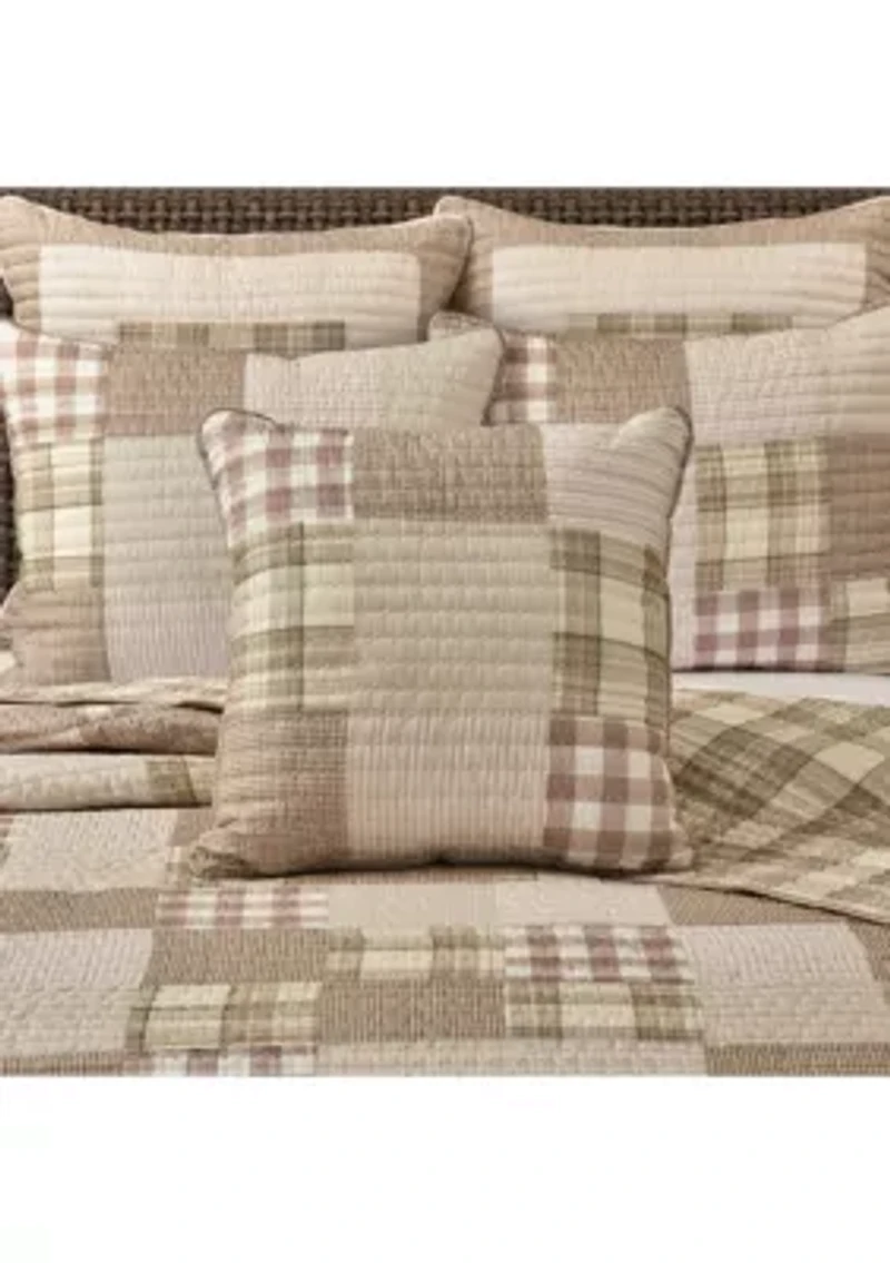 Mayfair Quilt 20" Square Quilted Decorative Throw Pillow