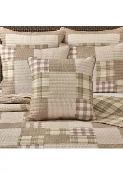 Mayfair Quilt 20" Square Quilted Decorative Throw Pillow