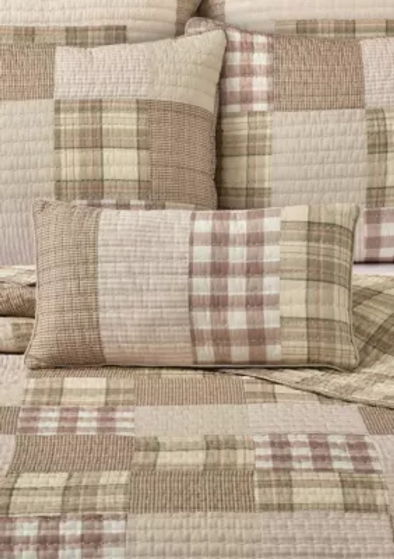 Mayfair Quilt Quilted Boudoir Decorative Throw Pillow