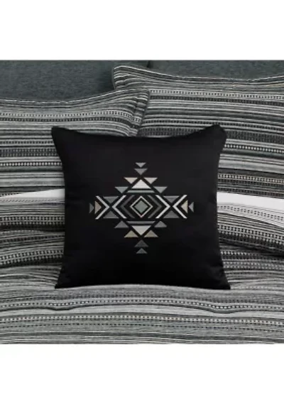 Parallel 18" Square Embellished Decorative Throw Pillow