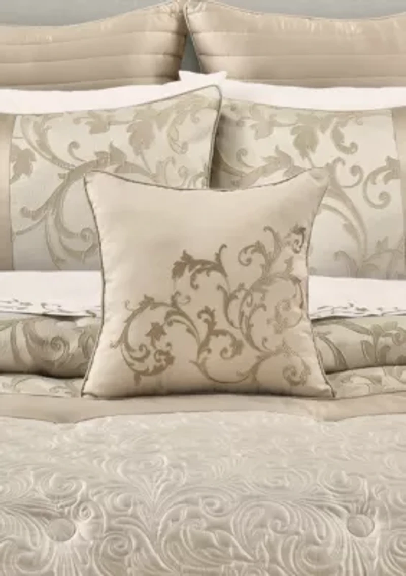 Spectra 16" Square Embellished Decorative Throw  Pillow