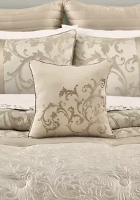 Spectra 16" Square Embellished Decorative Throw  Pillow