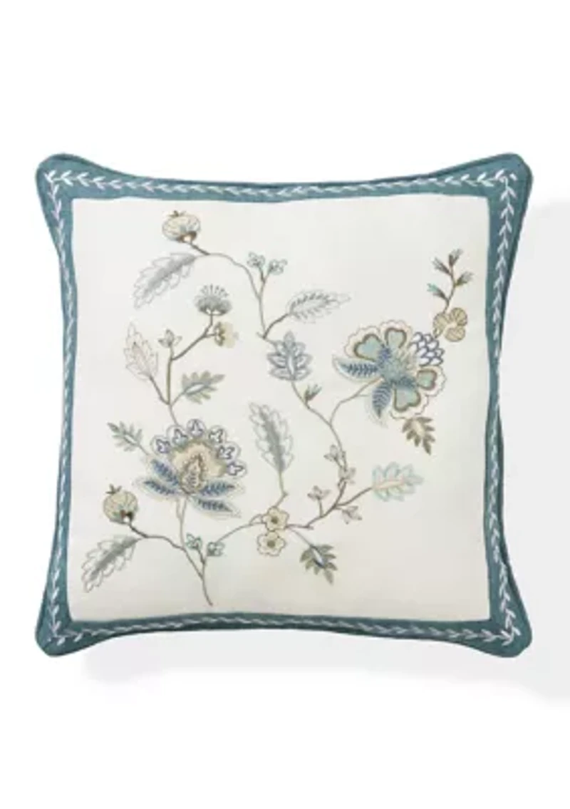 Embroidered Square Pillow
