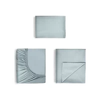 Solid Cotton Sateen Sheet Set