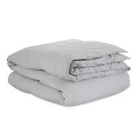 Solid T300 Percale Comforter Set