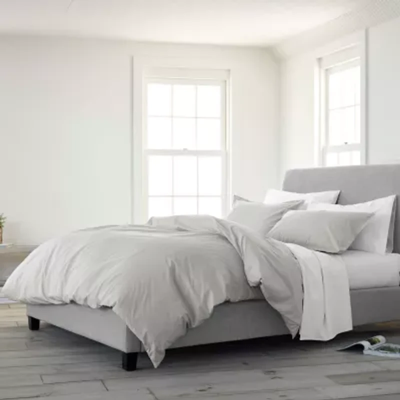 Solid T300 Percale Comforter Set