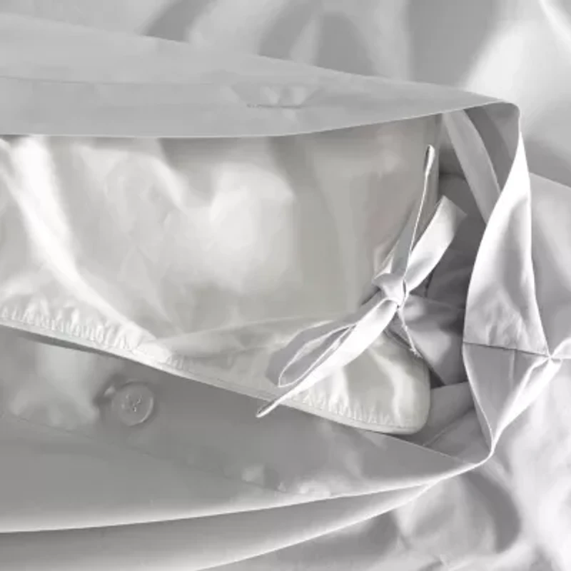 Solid T300 Percale Comforter Set