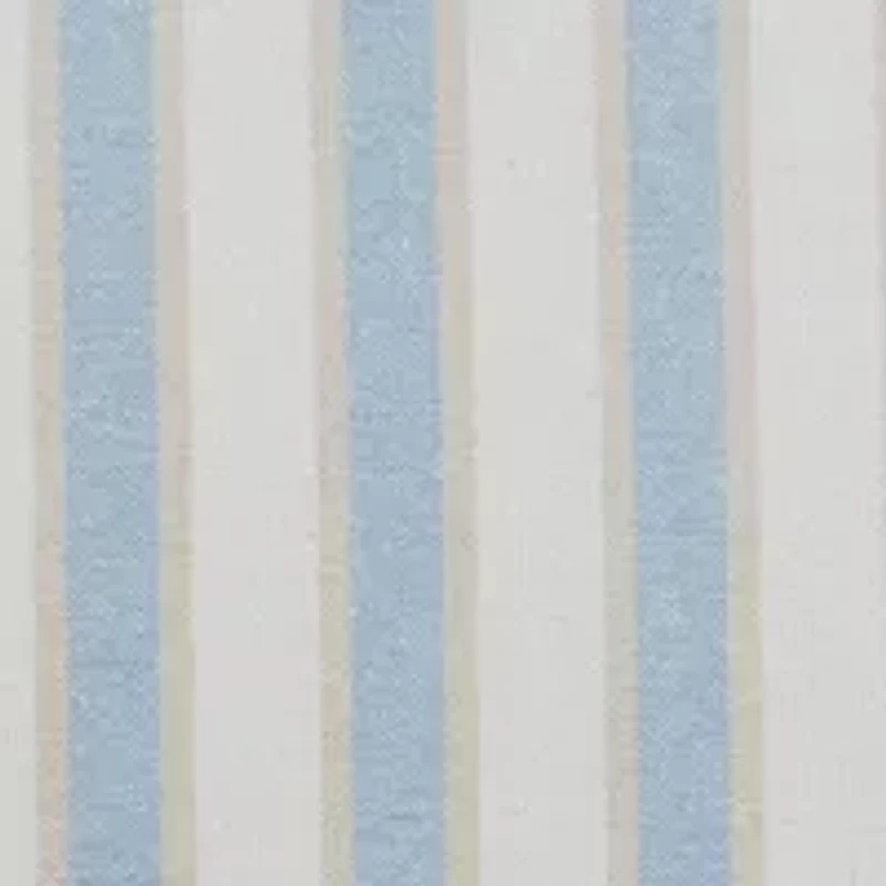  Chambray Stripe Square Blue Decorative Pillow