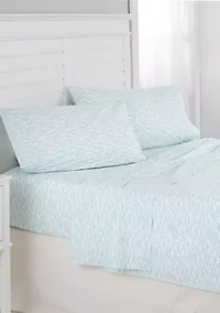 Southern Tide Waves and Skips Queen Aqua Sheet Set