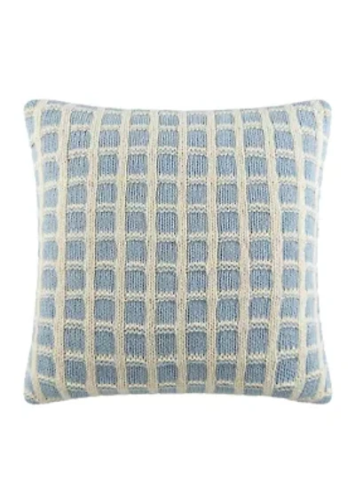 Zephyr Knitted Square Ivory Decorative Pillow