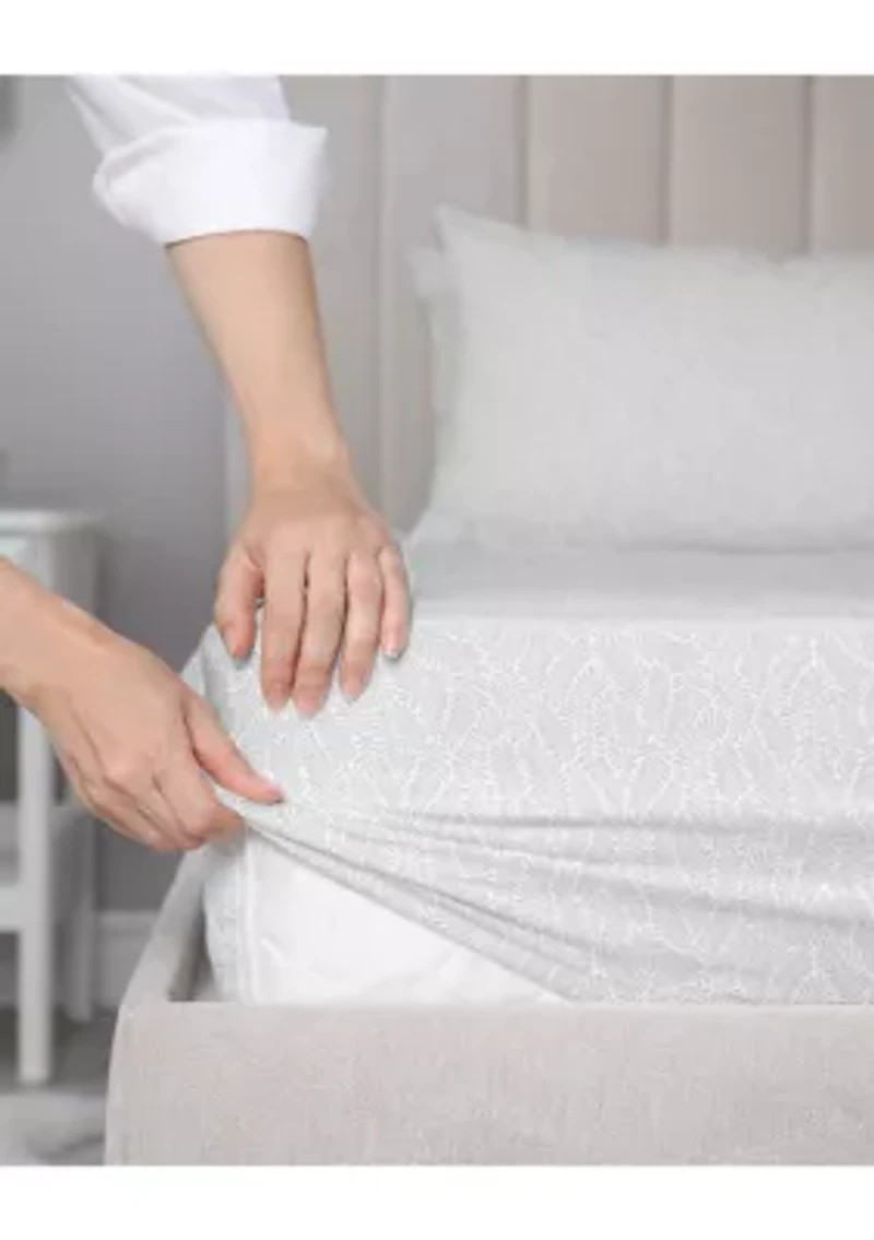 Cedar Island Grey Leafy Vine Print Sheet Set