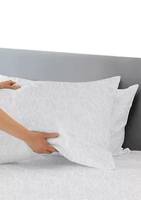 Cedar Island Grey Leafy Vine Print Sheet Set