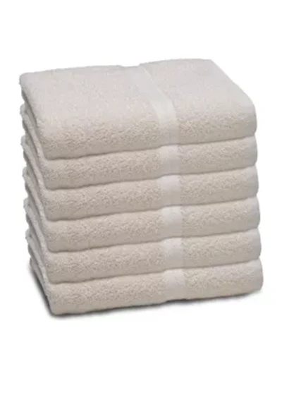 Martex Commercial Basic 6-pack Bath Towel Set- White