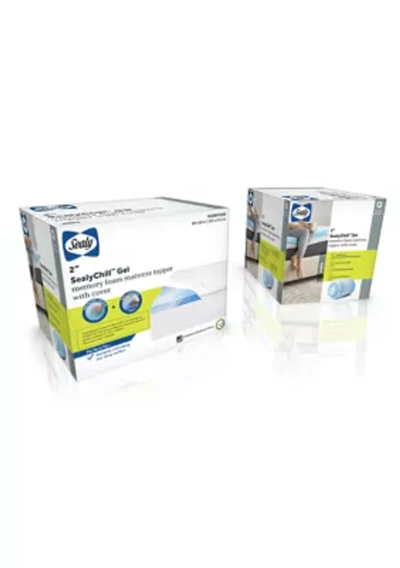 2 Inch SealyChill™ Gel Memory Foam Mattress Topper with Cover