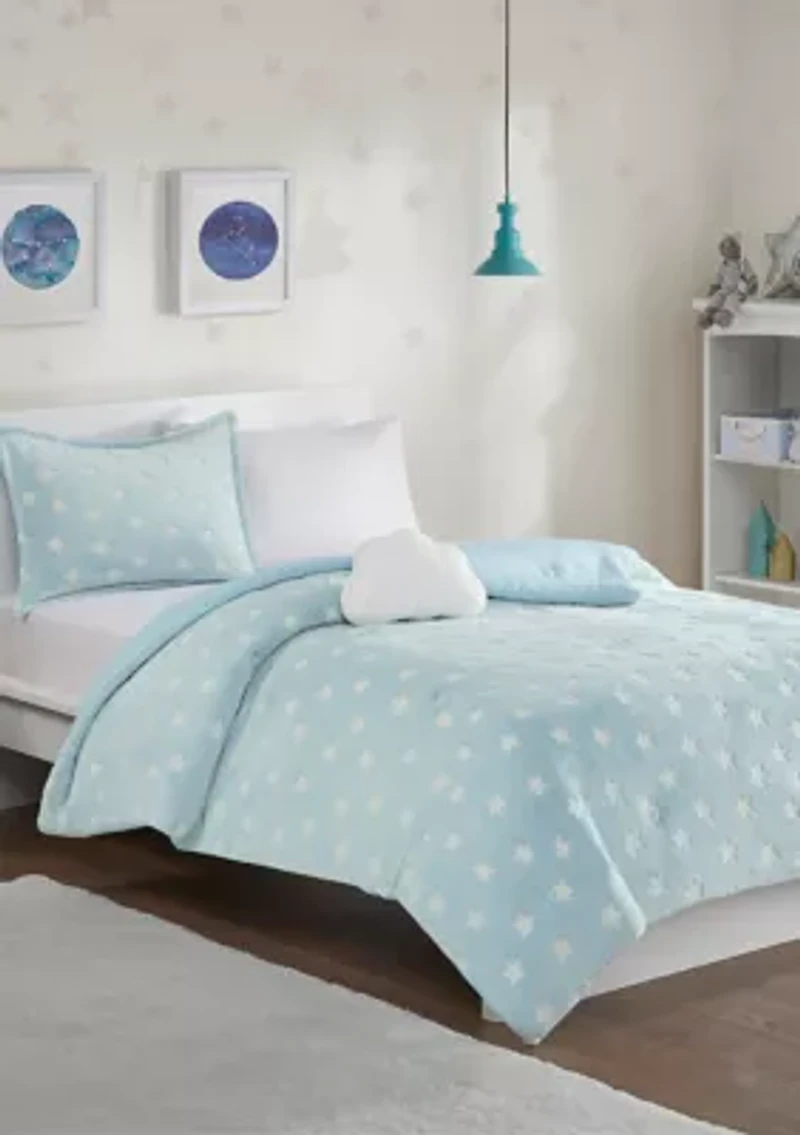 Quinny Glow The Dark Plush Comforter Set