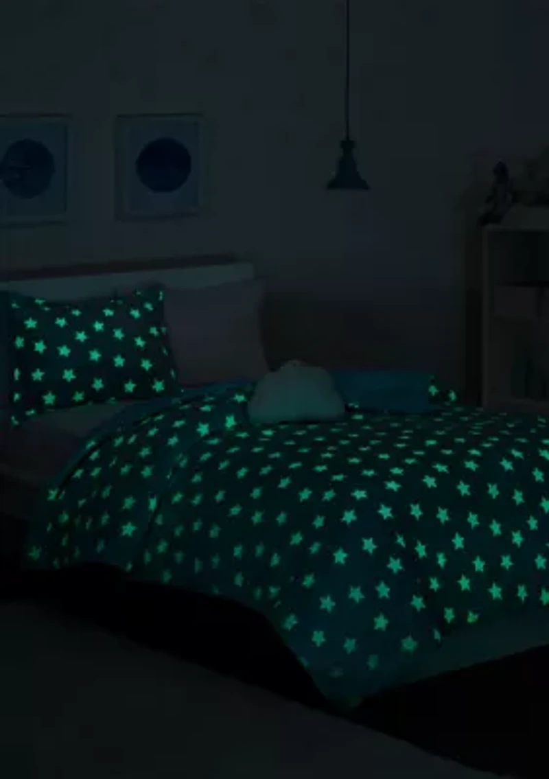 Quinny Glow The Dark Plush Comforter Set