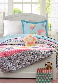 Crazy Daisy Reversible Coverlet Set